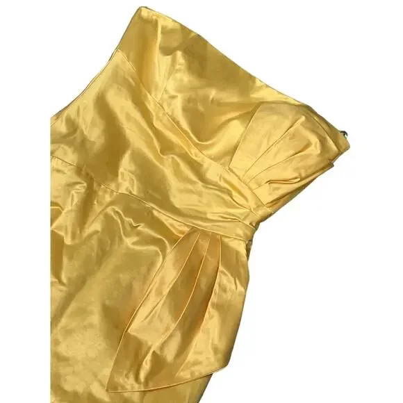 BCBG Paris, Strapless Yellow Dress, Size 6,‎ KB13 - Picture 2 of 4